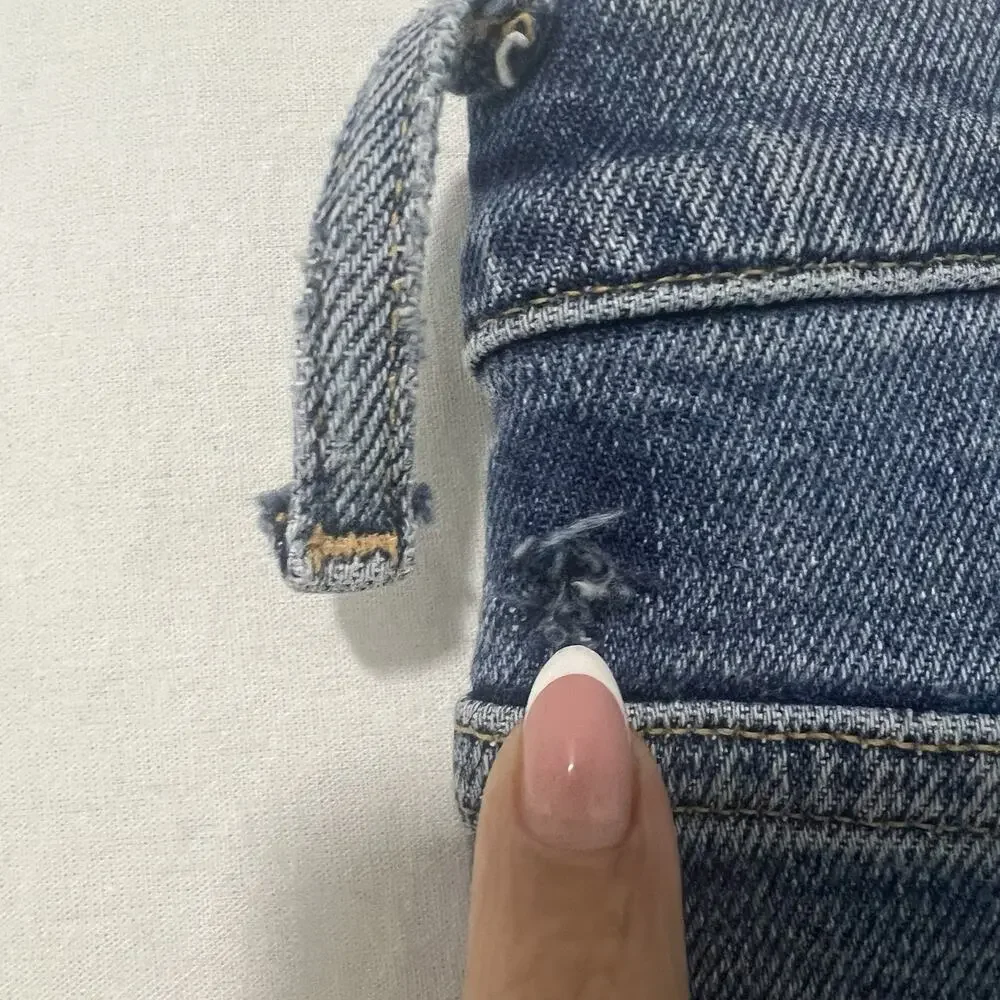 AGOLDE Pinch Waist Stovepipe Jeans Denim Size 30 Super High Rise Blue A165b - Picture 7 of 15